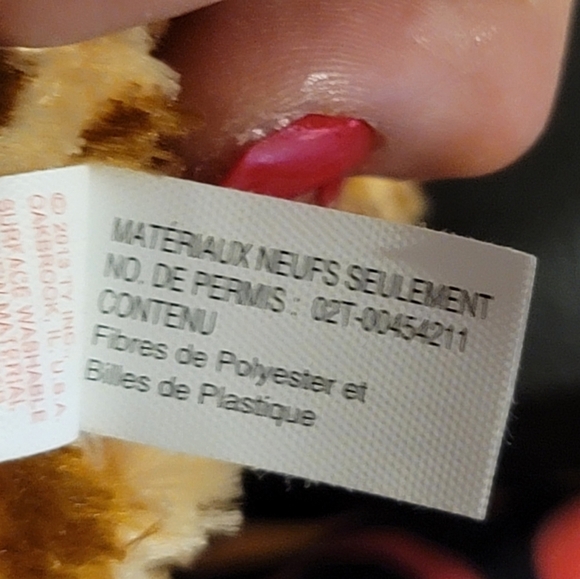 TY BEANIE BOOS Safari  Plush Stuffed Animal Purple Eyes - Picture 8 of 12